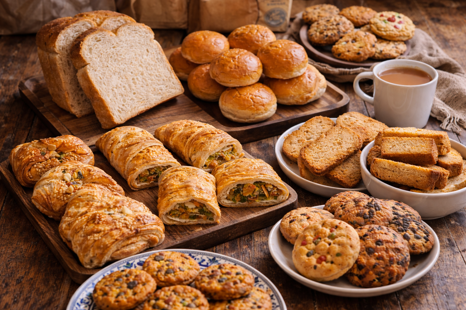 Freshly baked snacks and treats