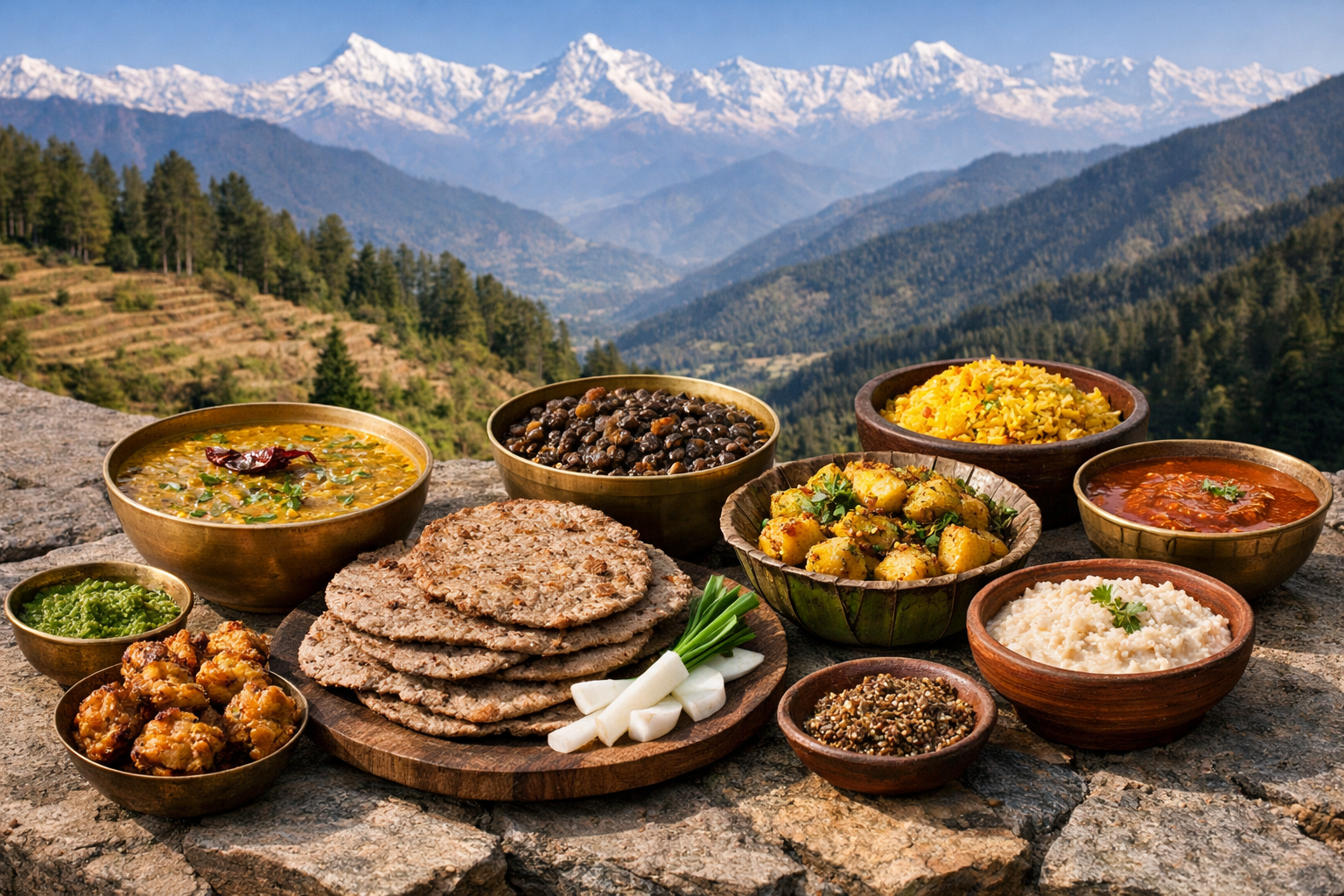Traditional Uttarakhand local food dishes