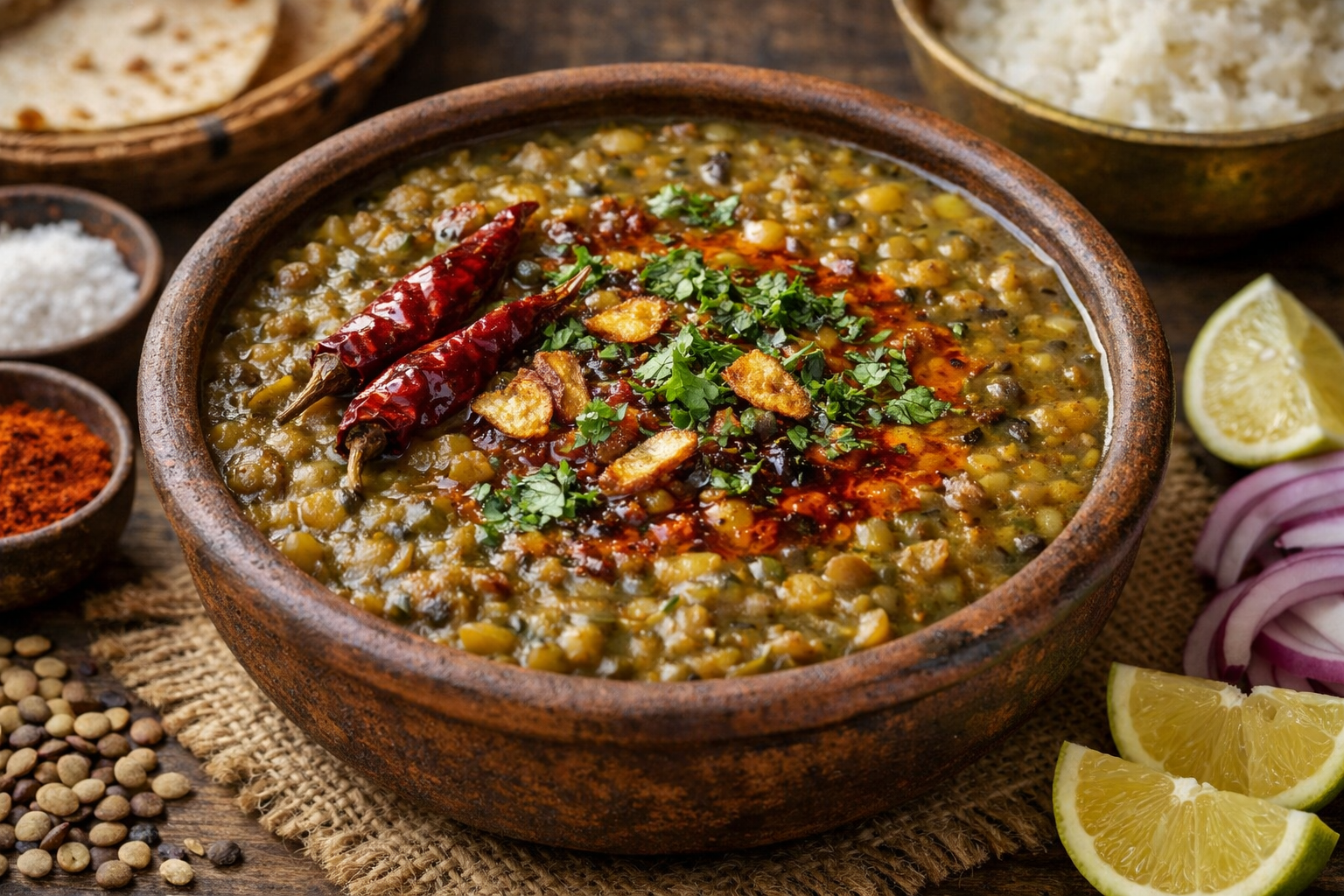 Homemade Pahadi dal served hot