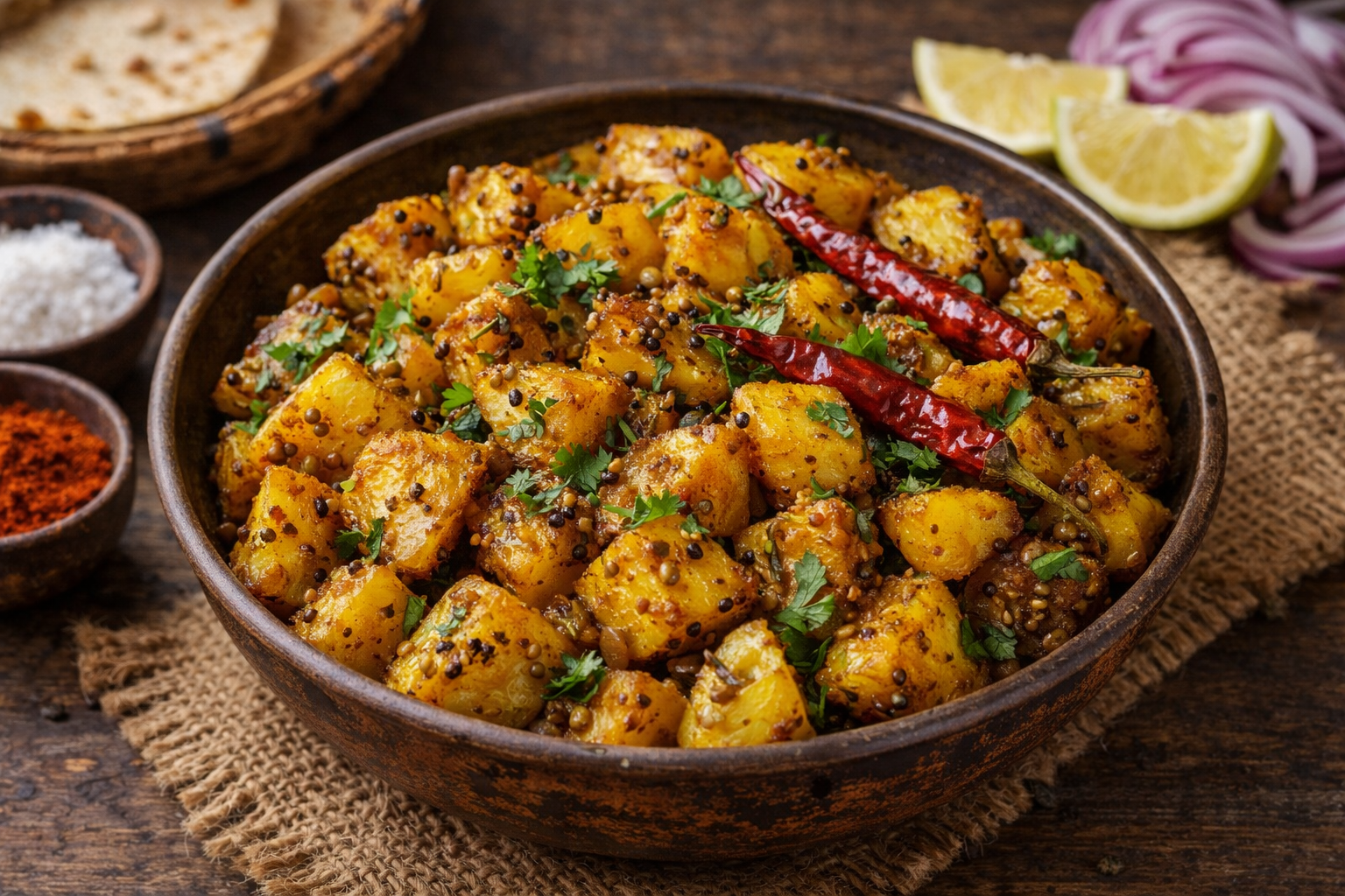 Spicy Pahadi Aloo ke Gutke