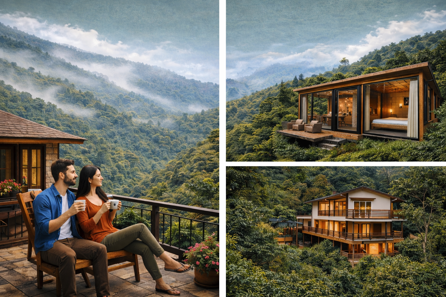 Forest-facing stays near Rajpur and Old Mussoorie Road