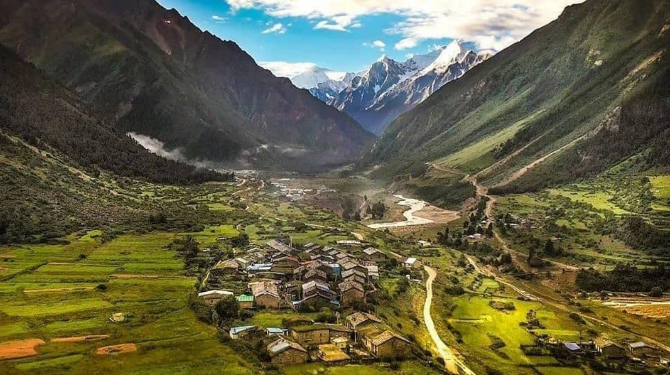 Scenic Gunji village in Pithoragarh district