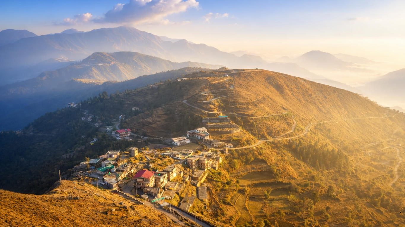 Chakrata hill station with scenic mountain views