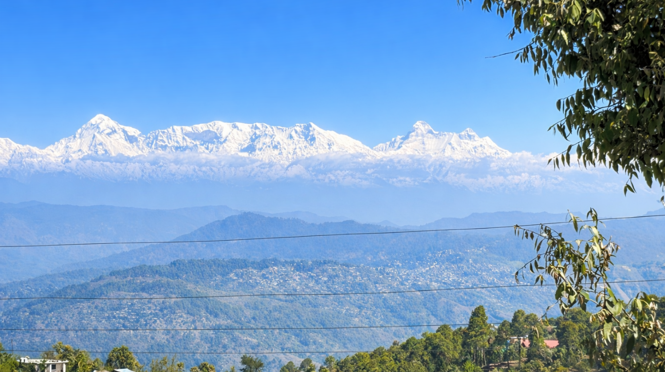 Lohaghat hill town surrounded by Himalayan landscapes