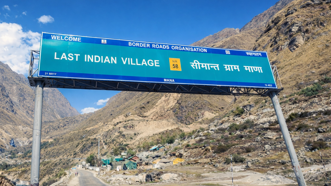Mana village near Badrinath, the last Indian village