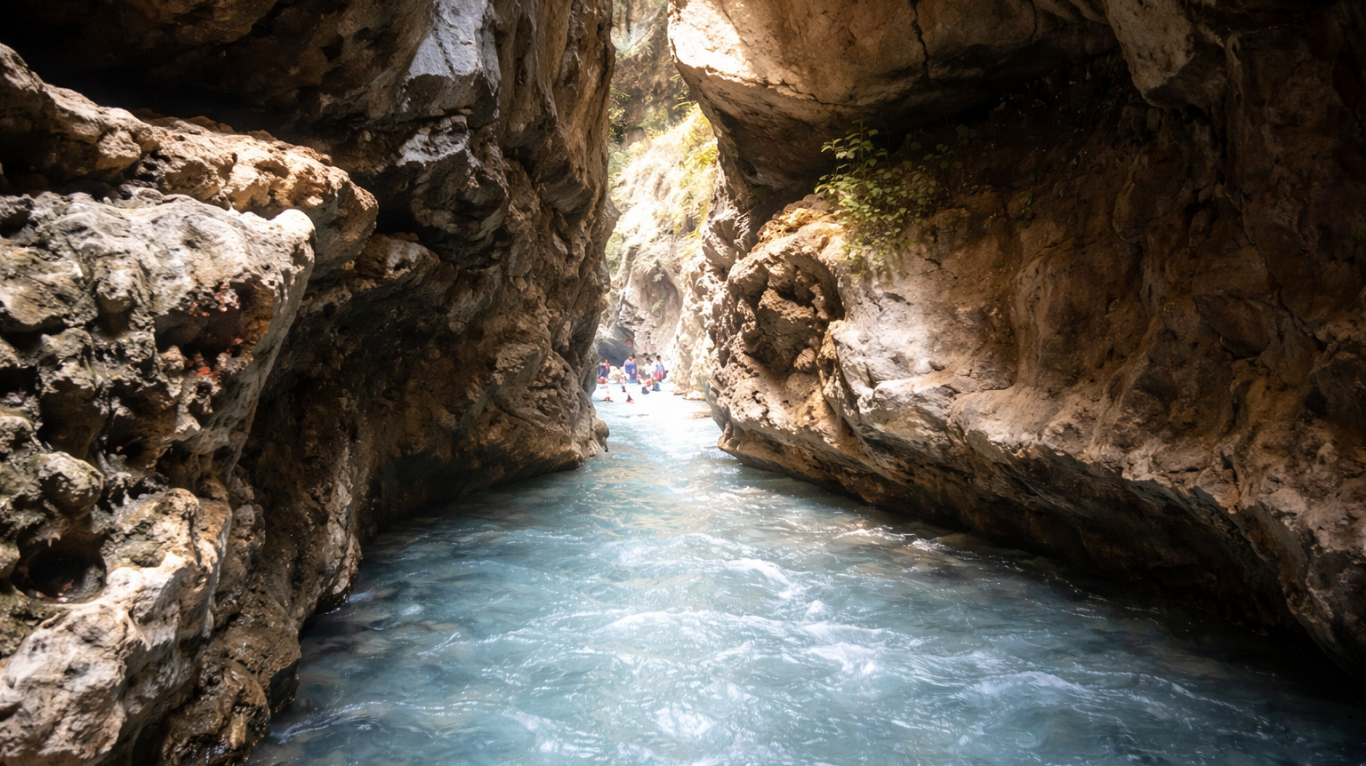 Robber’s Cave in Dehradun with natural stream