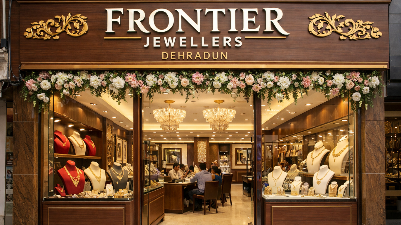 Frontier Jewellers showroom showcasing handcrafted gold and diamond jewellery